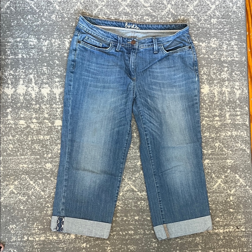 Boden cropped cuffed jeans
